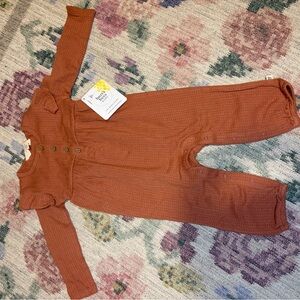 Burt's Bees Baby Terracotta Jumpsuit